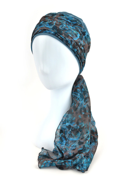 TURBAN BEATA sz.9+BM007 niebieski