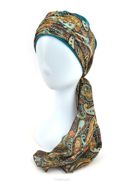 TURBAN BEATA sz.8+BM24 turkusowy